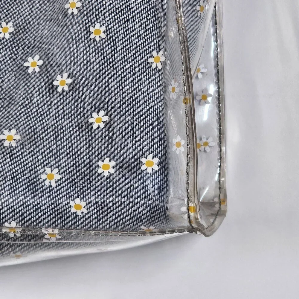 Hammitt Benjamin Daisy Print‎ Tote Bag Los Denim & Clear PVC Los Angeles